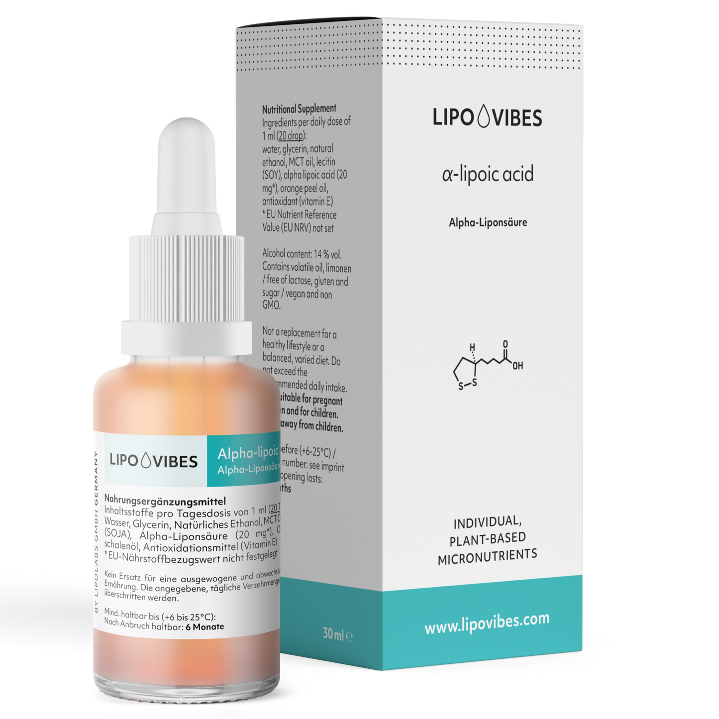 LipoVibes Alpha-Liponsäure - Fördert den Energiestoffwechsel