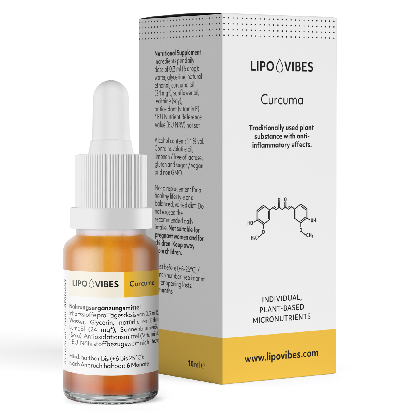 LipoVibes Curcuma - Traditioneller Pflanzenstoff mit antientzündlichen Effekten