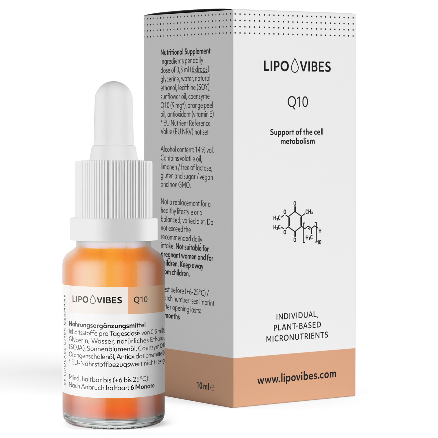 LipoVibes Q10 - Unterstützung des Zellstoffwechsels