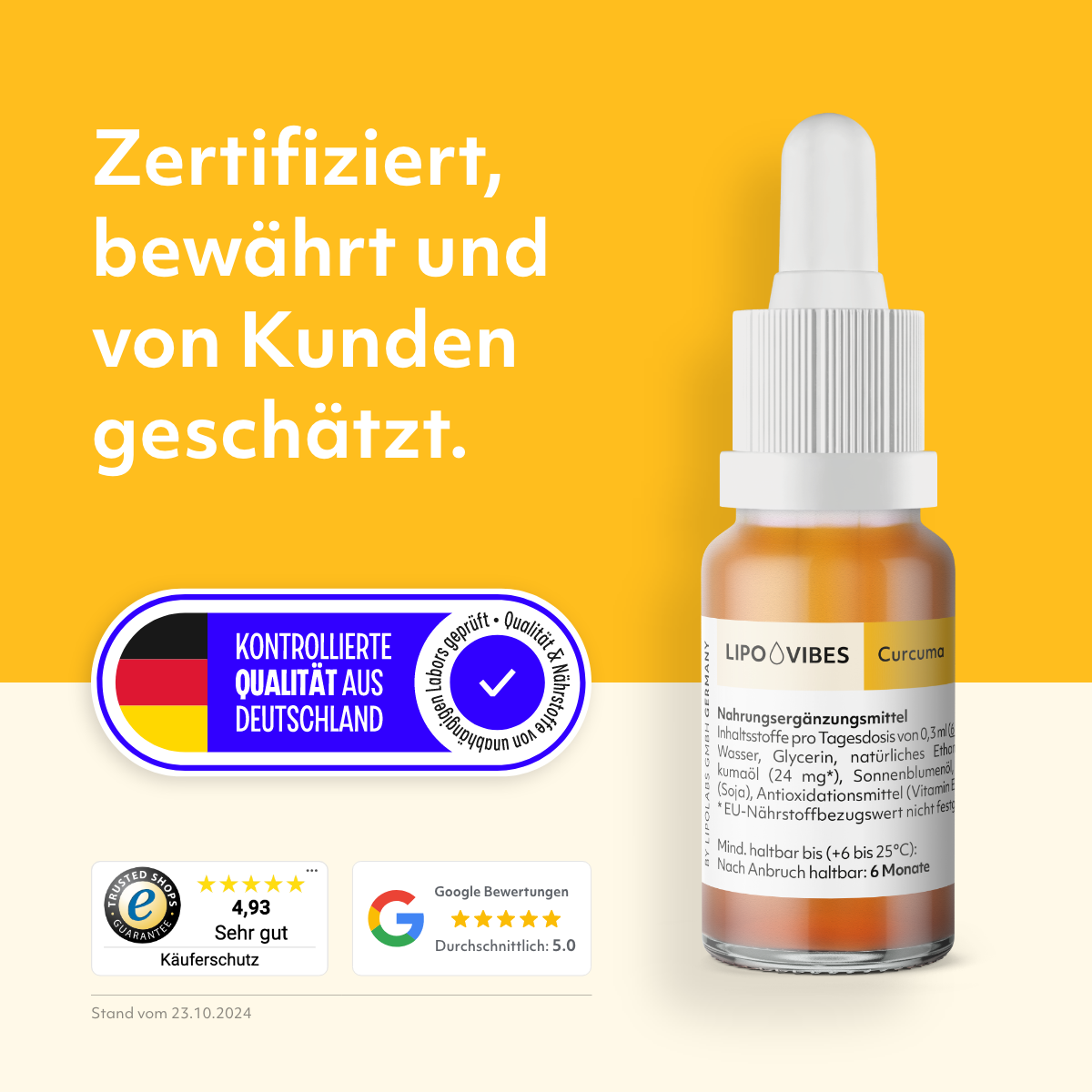 LipoVibes Curcuma - Traditioneller Pflanzenstoff mit antientzündlichen Effekten